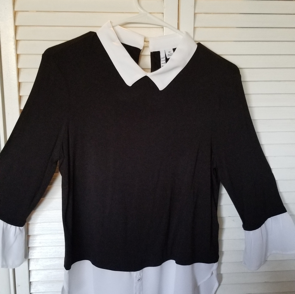 Women's collared long sleeve blouse